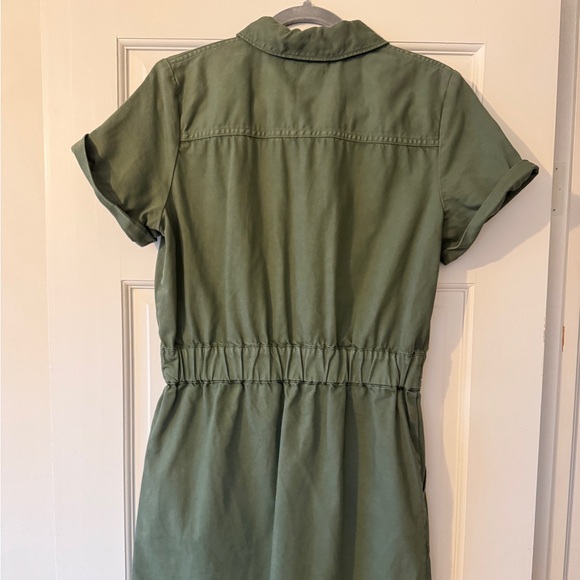 Reimagined by J. Crew Olive Utility Dress Cotton Blend Sz 6 - Picture 7 of 8